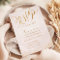 Modern glam blush rose gold calligraphy RSVP