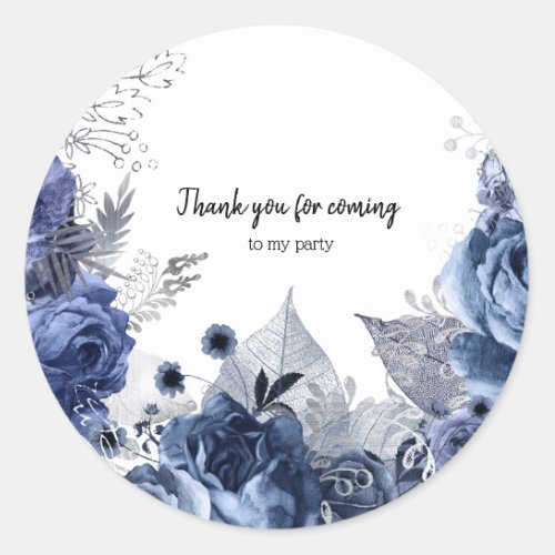 Modern Glam Chic Flowers for all occasions Classic Round Sticker