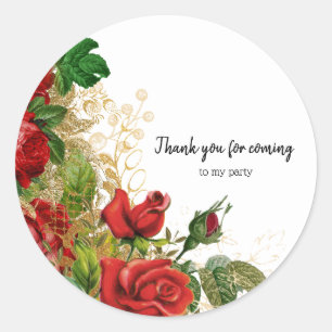 Modern Glam Chic Flowers for all occasions Classic Round Sticker