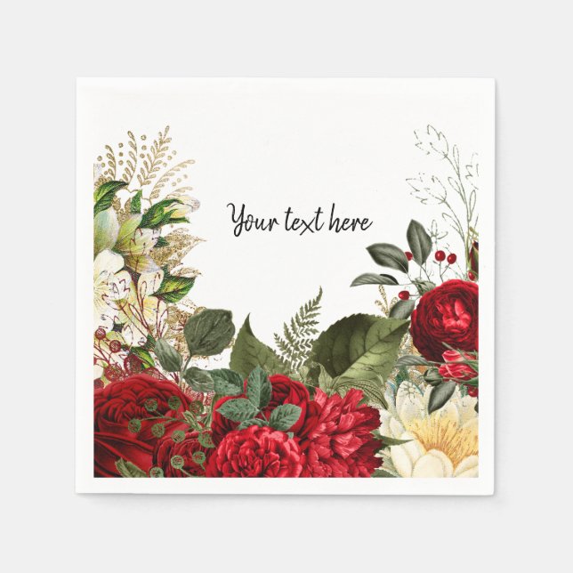 Modern Glam Chic Flowers for all occasions Napkins (Front)