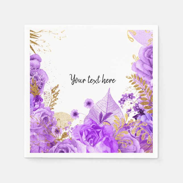 Modern Glam Chic Flowers for all occasions Napkins (Front)