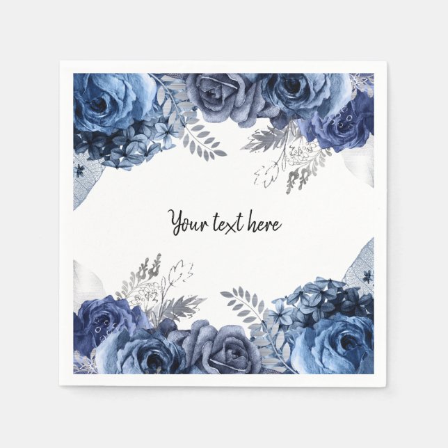 Modern Glam Chic Flowers for all occasions Napkins (Front)