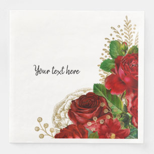 Modern Glam Chic Flowers for all occasions Paper Dinner Napkins