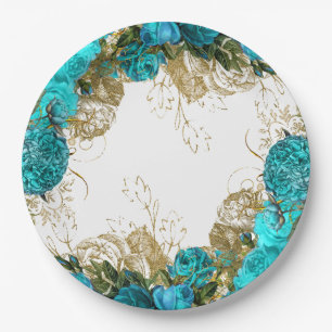 Modern Glam Chic Flowers for all occasions Paper Plates