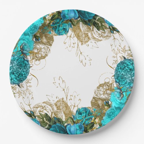 Modern Glam Chic Flowers for all occasions Paper Plates