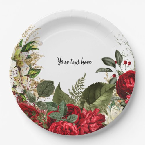 Modern Glam Chic Flowers for all occasions Paper Plates