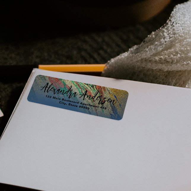 Modern Glam Luxury Stylish Abstract Glitter Label (Creator Uploaded)