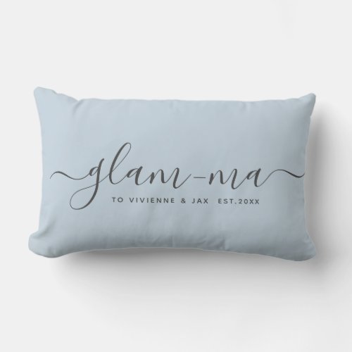 Modern Glam_ma Chic Script Fun Minimalist Grandma  Lumbar Pillow