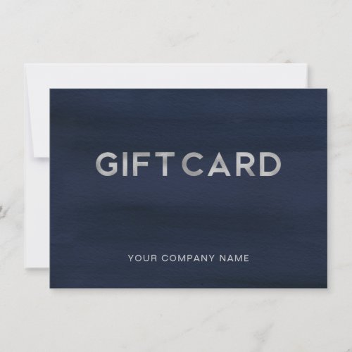 Modern Glam Navy Blue and Silver  Gift Card