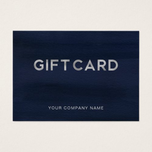 Modern Glam Navy Blue and Silver  Gift Card