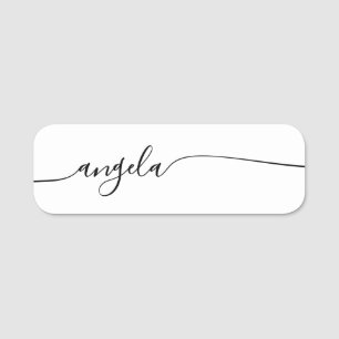Modern Glam Signature Script Name Tag