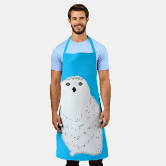 Modern glam snow owl apron