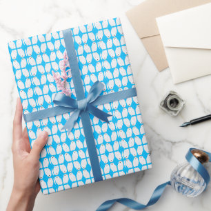 Modern glam snow owl wrapping paper