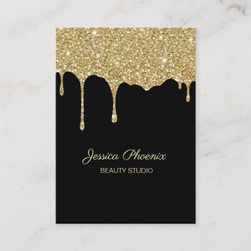 Modern glamor gold business card