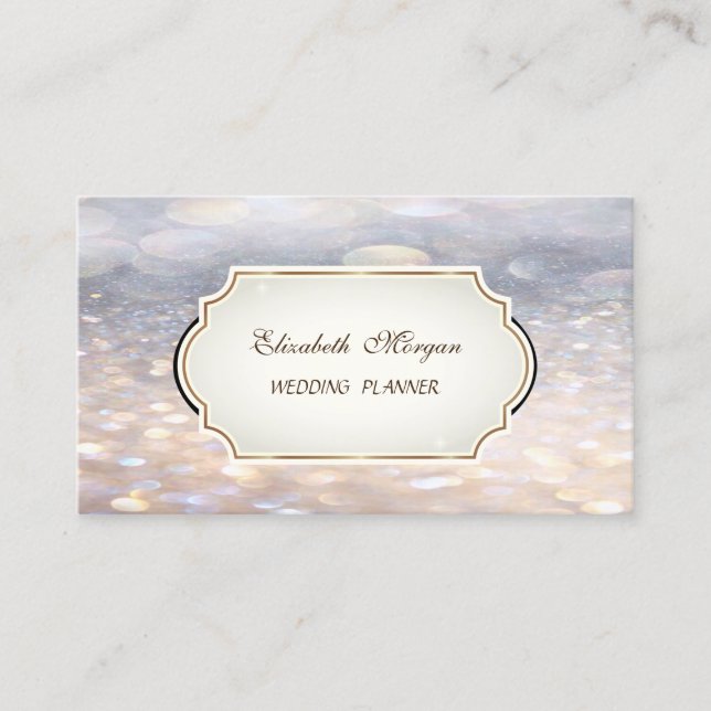 Modern Glamorous Elegant  Proffesional Bokeh Business Card (Front)