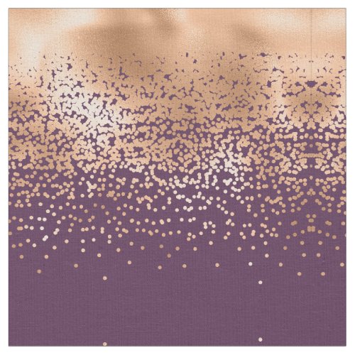 Modern Glamorous Gold Purple Polka Dot Gradient Fabric