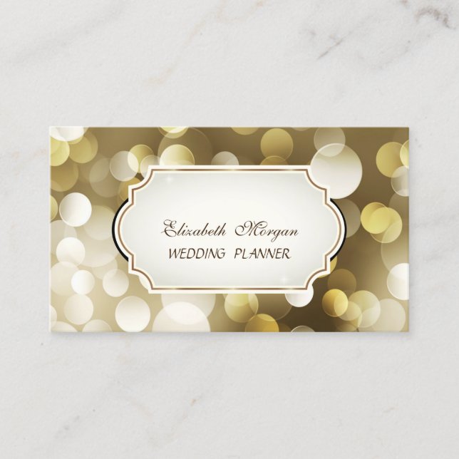Modern Glamorous Professional Bokeh Business Card (Front)
