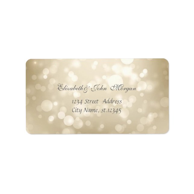 Modern Glamorous  Stylish Bokeh Label (Front)