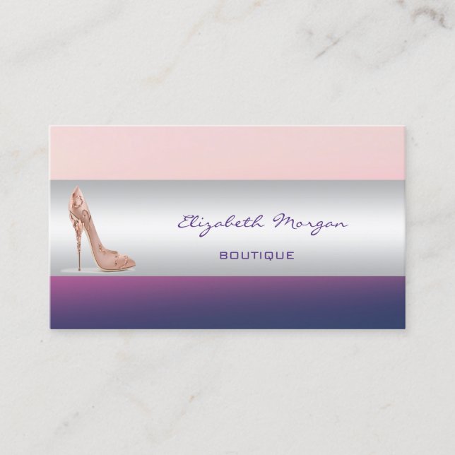 Modern Glamorous Stylish -Heels Business Card (Front)