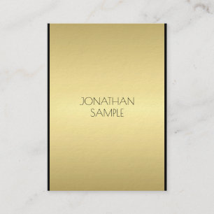 Modern Glamour Elegant Black Gold Elite Aesthetic Business Card