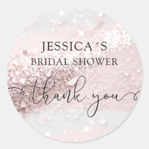 Modern Glamour Glitter  Classic Round Sticker