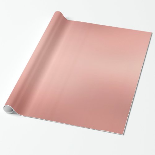 Modern Glamour Rose Gold Metallic Look Golden Wrapping Paper