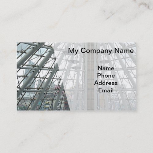 Modern Glass and Steel Architectural Design Business Card