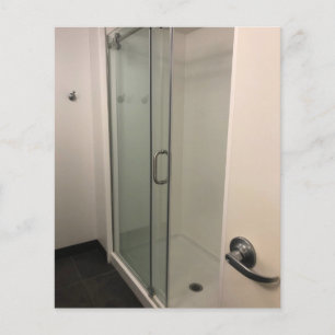 Modern Glass Shower Stall Thank You Card Flyer