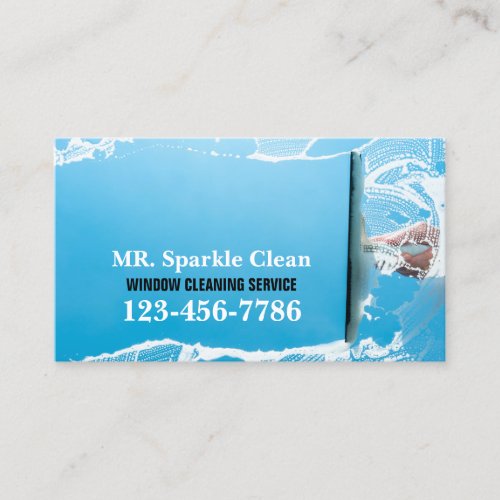Modern Glass Squeegee Cleaner Window Cleaning  Business Card