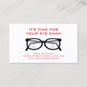 Modern Glasses Eye Exam Appointment Reminder