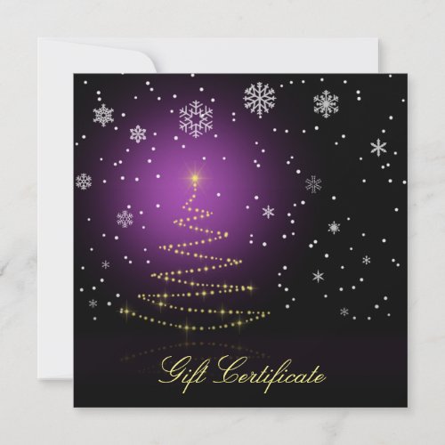 Modern Gleamy Christmas Tree Gift Certificate