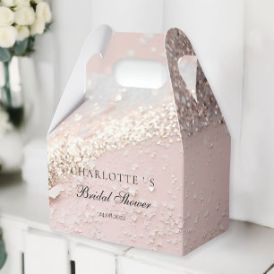 Modern, Glitter Bridal Shower Favor Boxes