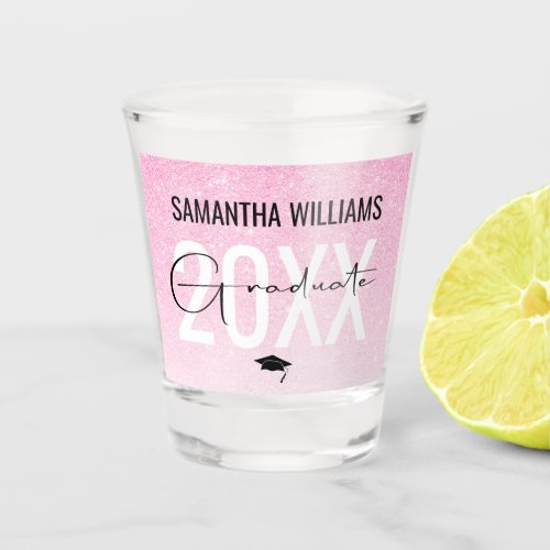 Modern Glitter  Class Of Graduation Shot Glass