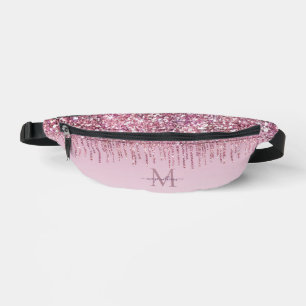 Modern Glitter Drips Personalized Monogram Name Fanny Pack