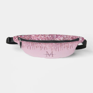 Modern Glitter Drips Personalized Monogram Name Fanny Pack