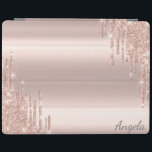 Modern Glitter Drips Rose Gold iPad Smart Cover<br><div class="desc">Elegant glitter drips on rose gold background. An elegant and sophisticated design.</div>