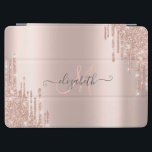 Modern Glitter Drips Rose Gold Monogram iPad Air Cover<br><div class="desc">Modern glitter drips on a rose gold background. An elegant and sophisticated design.The perfect romantic gift idea for her on any occasion.</div>