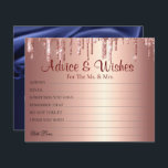 Modern Glitter Drips Wedding Advice Wishes Cards<br><div class="desc">Wedding Advice and wishes Cards for bride and groom keepsake,  Wishes for Mr & Mrs - Bridal Shower,  Bachelorette Games.</div>