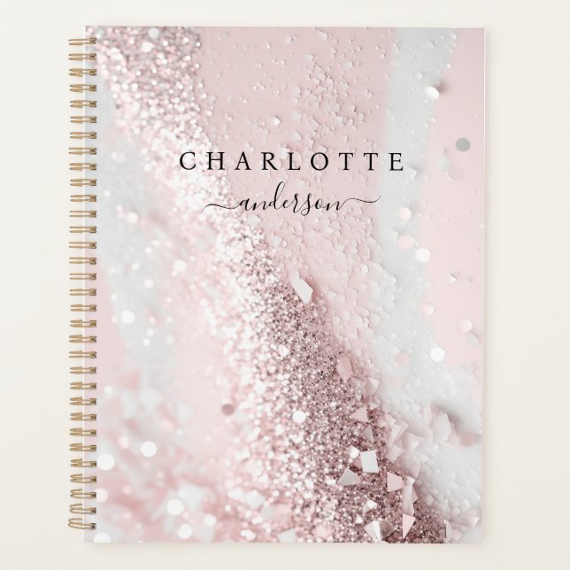 Modern, glitter, elegant  planner (Front)