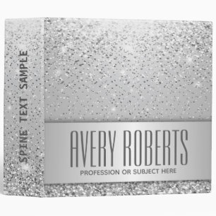 Modern Glitter Luxury Sparkle design 3 Ring Binder