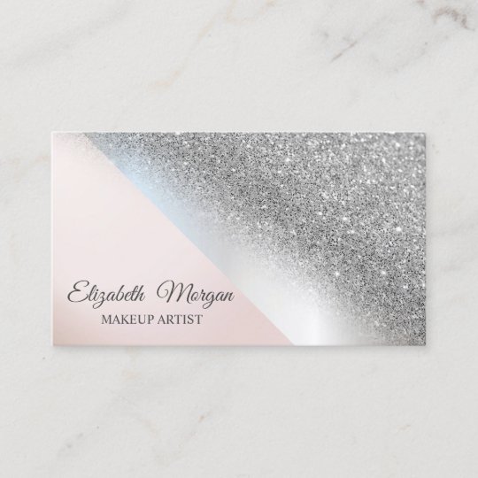 Modern Glitter ,Makeup Artist Business Card | Zazzle.com