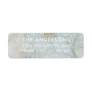 Modern Glitter Marble Personalized Address Label