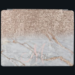 Modern Glitter Ombre Marble iPad Smart Cover<br><div class="desc">Elegant glitter ombre and rose gold. An elegant and sophisticated design.</div>