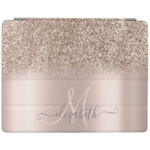 Modern Glitter Ombre Rose Gold iPad Smart Cover