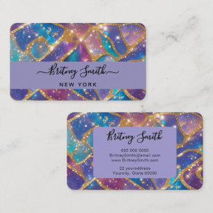 Modern glitter opal background business card