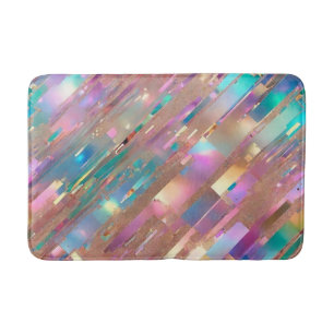 Modern Glitter Opal Holographic Collection Bath Mat