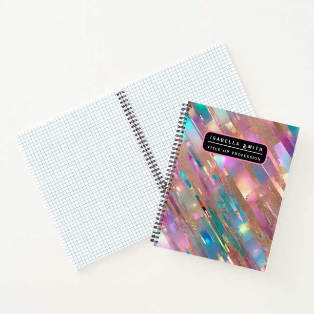 Modern Glitter Opal Holographic Collection Notebook (Inside)