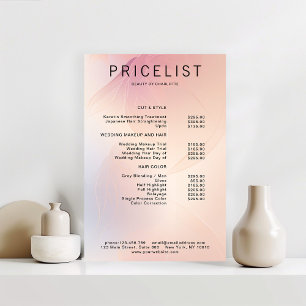 Modern,  glitter price list Poster