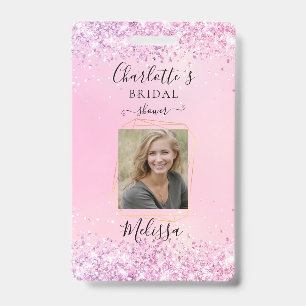 Modern Glitter Purple (Imitate)  Badge