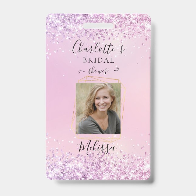 Modern Glitter Purple (Imitate)  Badge (Front)